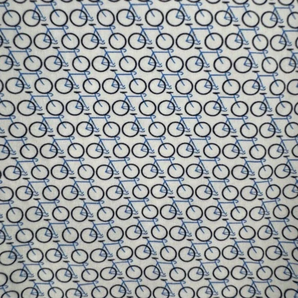 UNTUCKit Mens XX Large‎ Short Sleeve Button Down Shirt White Blue Bicycle Print - Picture 5 of 6